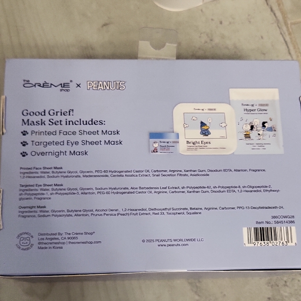 Peanuts Blue Bright Eyes Sheet Mask - Picture 5 of 5